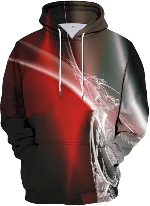 Mens Hooded Sweatshirt,Oversized 3D Graphic Hooded Sweatshrit For Men Women Unisex Casual Funny Long Sleeve Pullover