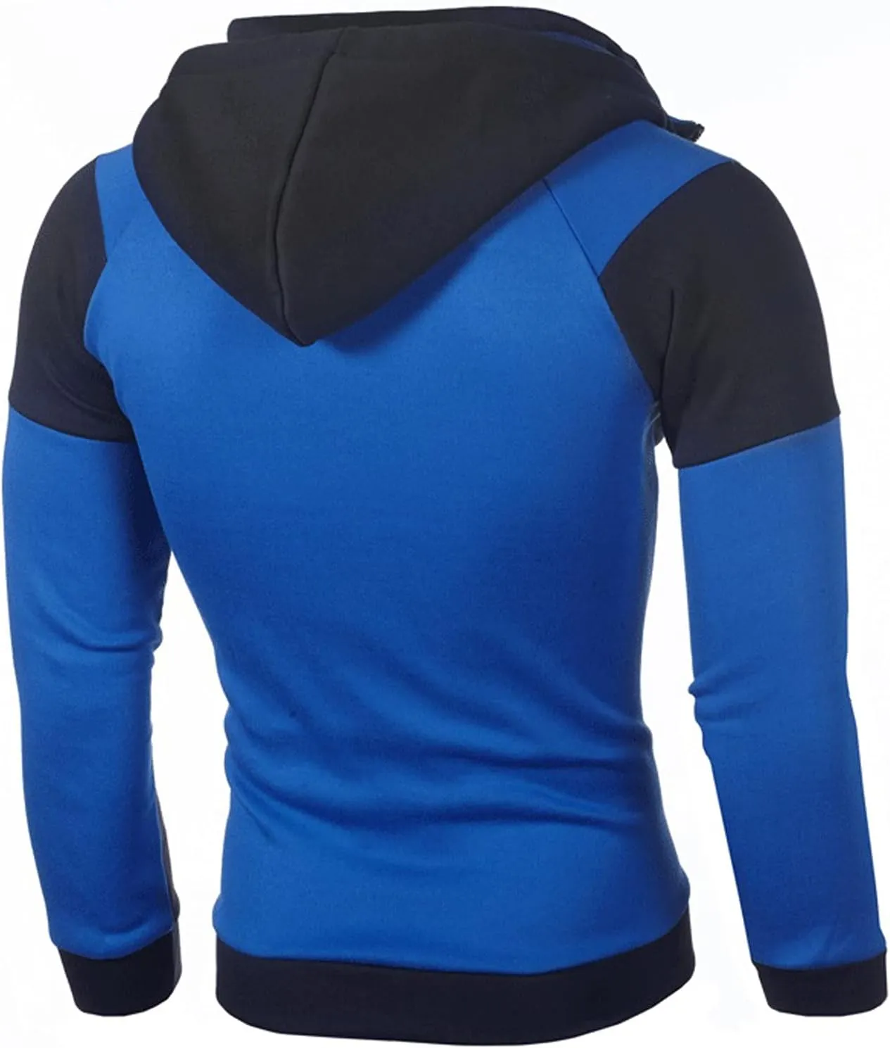 Mens Hoodies Casual Zip Up Hoodie with Pockets Long Sleeve Full-Zip Sweatshirt Fashion Jacket