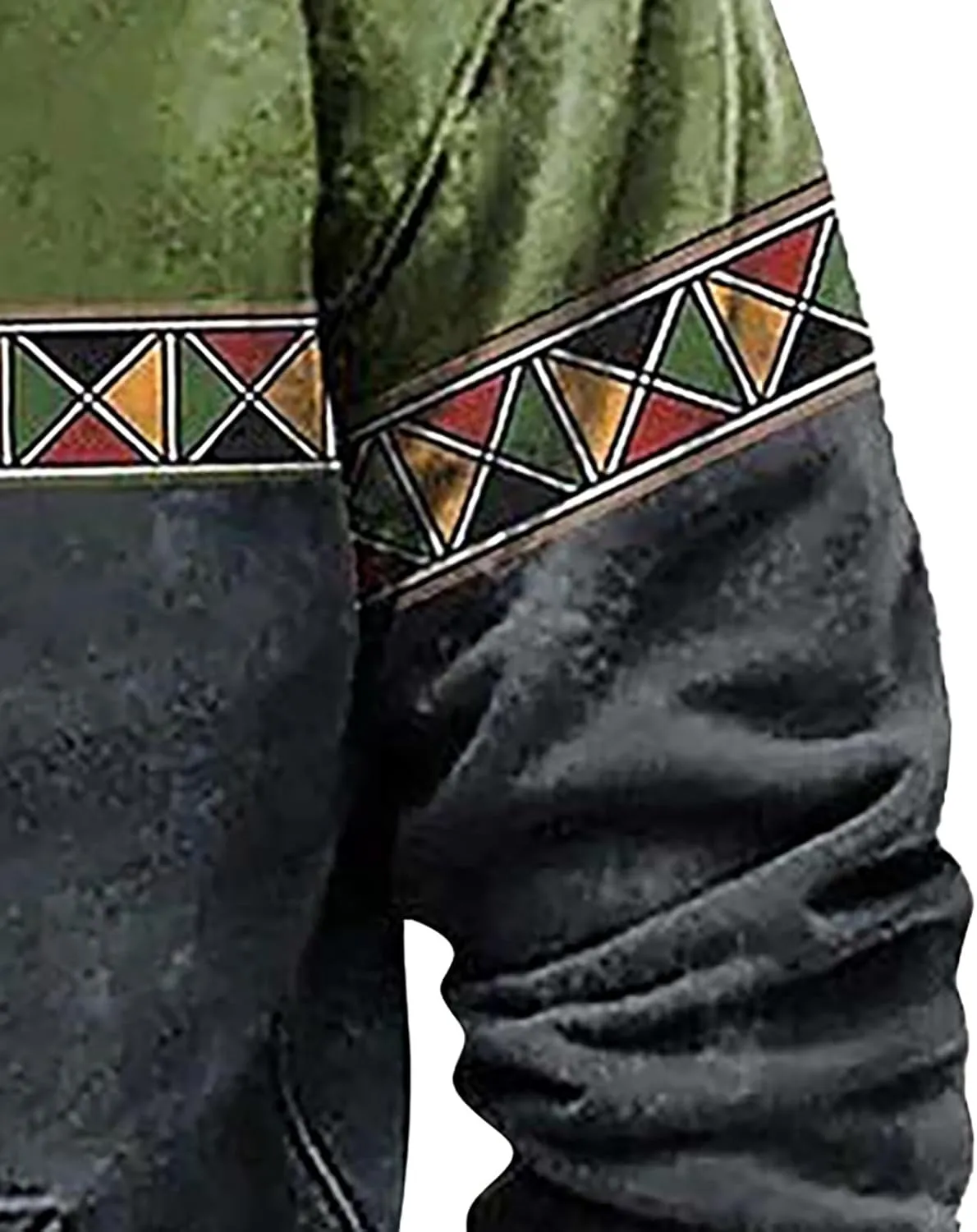 Mens Hoodies Pullover Vintage Long Sleeve Hoodie Half Zipper Hooded Sweatshirt Top Workwear Multi Pocket Men Hoodie
