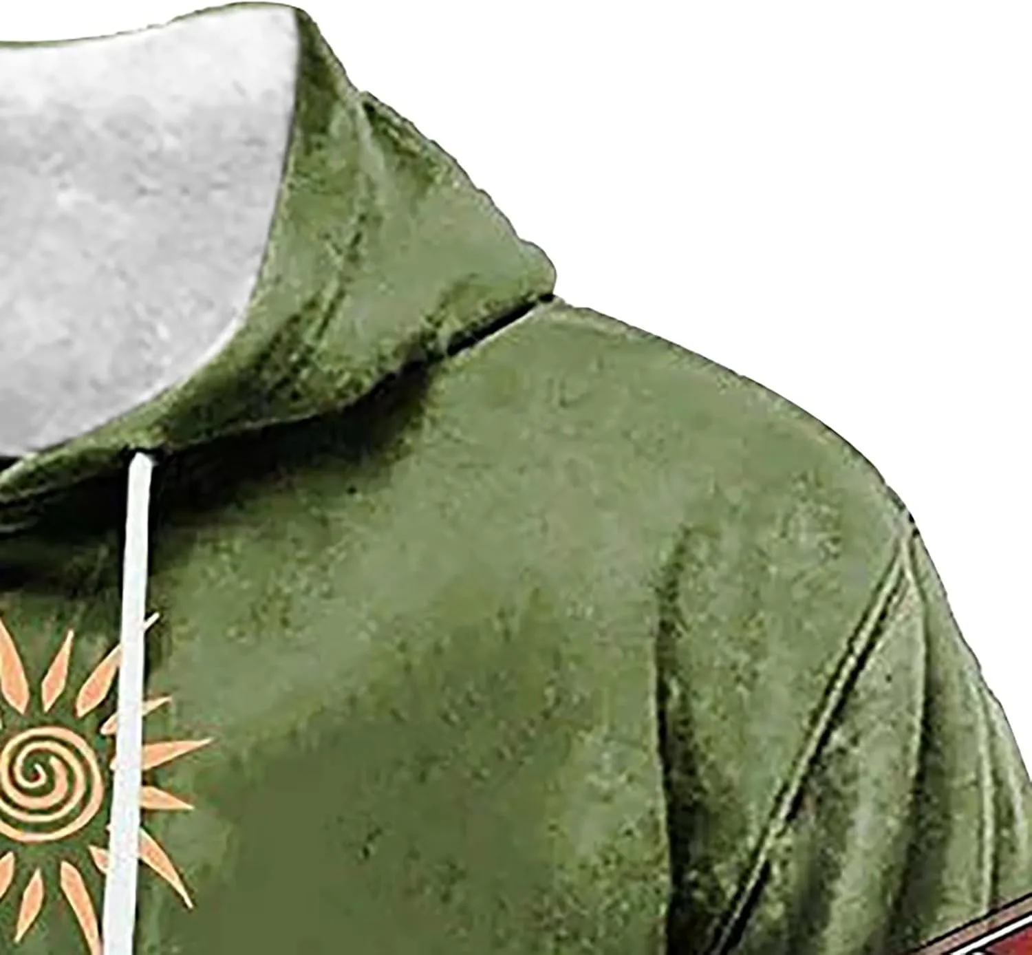 Mens Hoodies Pullover Vintage Long Sleeve Hoodie Half Zipper Hooded Sweatshirt Top Workwear Multi Pocket Men Hoodie
