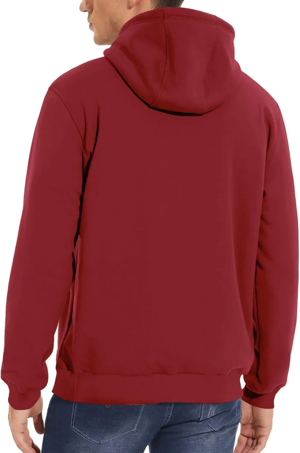 Men's Oversized Heavyweight Fleece Hoodie Winter Casual Hoodies Pullover Hooded Sweatshirts for Men with Pockets