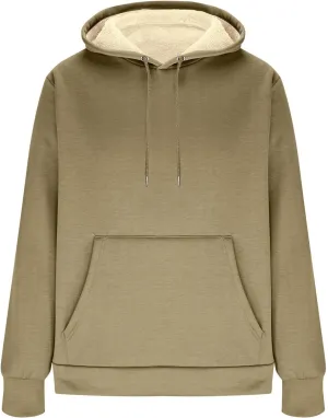 Men's Oversized Heavyweight Fleece Hoodie Winter Casual Hoodies Pullover Hooded Sweatshirts for Men with Pockets