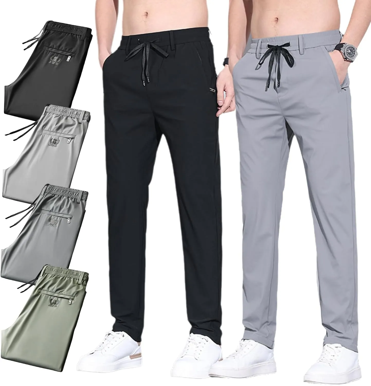 Mens Pants, Unisex Ultra Stretch Quick Drying Pants Casual Work Comfy Pant