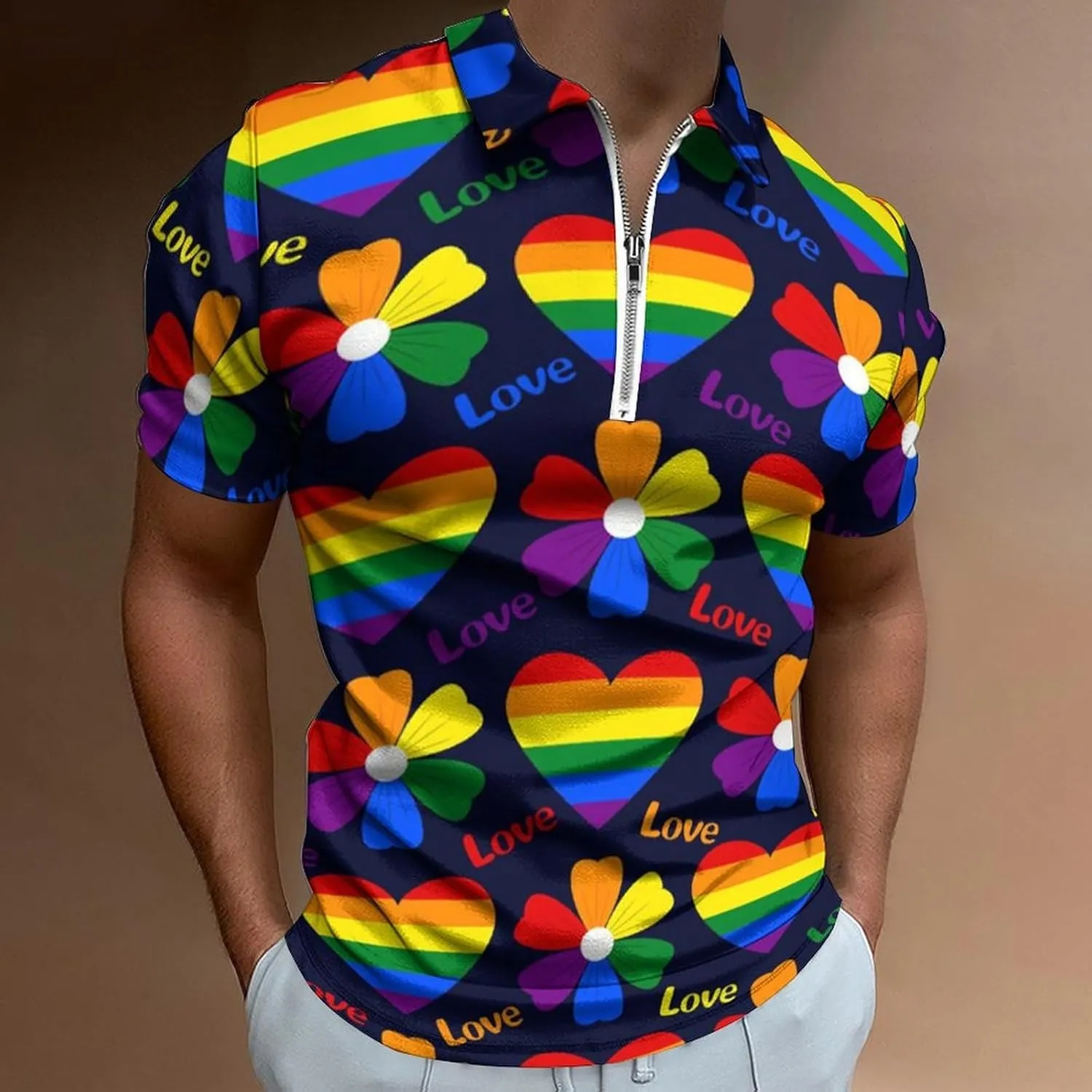 Mens Polo Shirts Short Sleeve Moisture Wicking Golf Polo Athletic Collared Shirt Tennis T-Shirt Tops