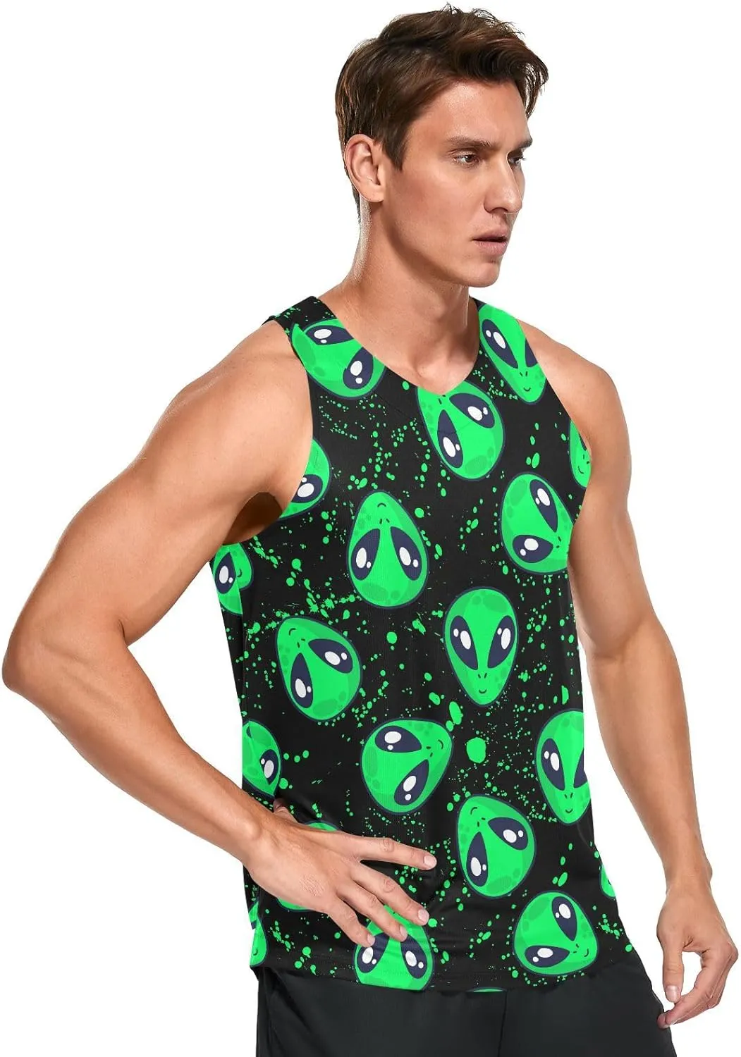 Men's Quick Dry Sports Tank Tops for Gym Athletic Fitness Running Workout Beach Sleeveless Shirts with Pocket
