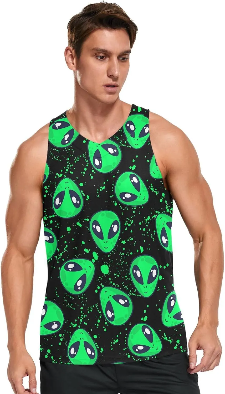 Men's Quick Dry Sports Tank Tops for Gym Athletic Fitness Running Workout Beach Sleeveless Shirts with Pocket