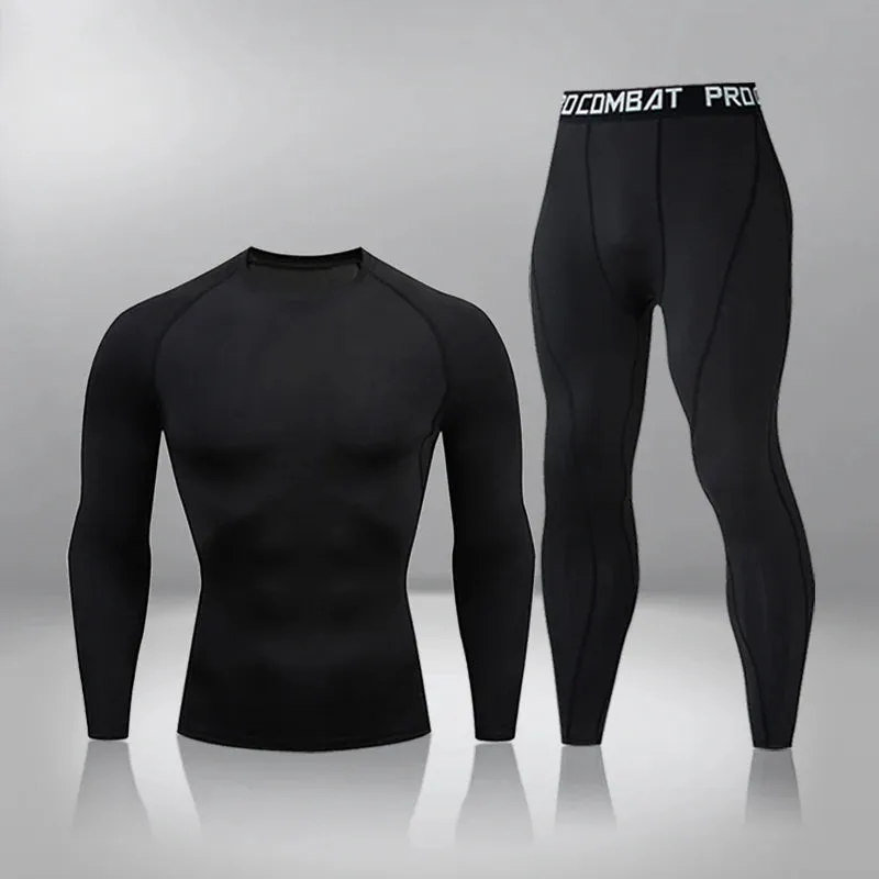 Men's Thermal Compression Underwear Set - Quick Dry