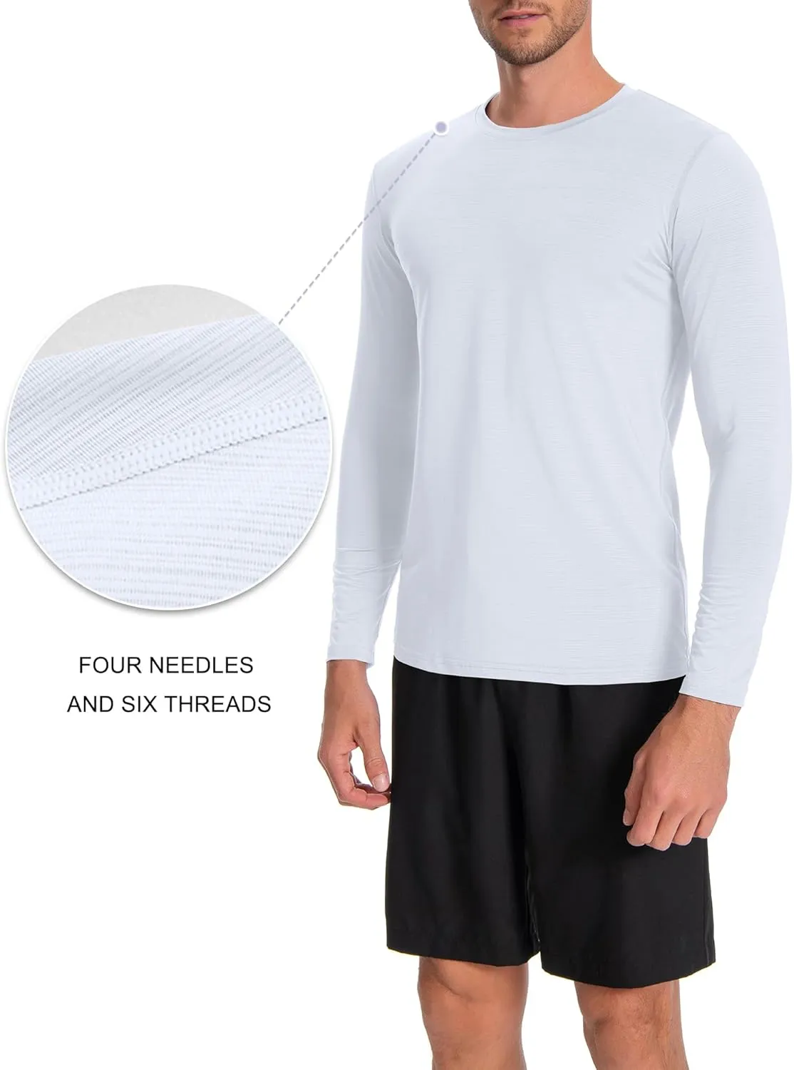Men's UPF 30  Shirts Long Sleeve T-Shirt Runing Sun Shirt Moisture Wicking Top