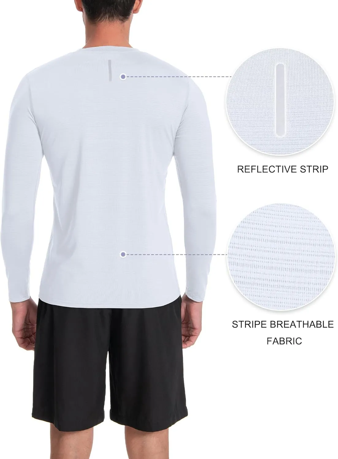 Men's UPF 30  Shirts Long Sleeve T-Shirt Runing Sun Shirt Moisture Wicking Top