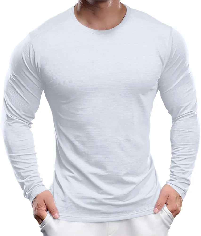 Men's UPF 30  Shirts Long Sleeve T-Shirt Runing Sun Shirt Moisture Wicking Top
