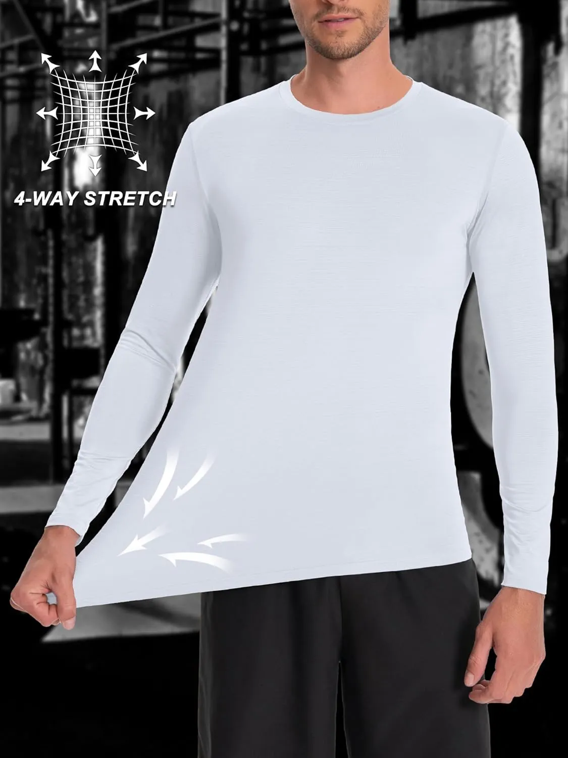 Men's UPF 30  Shirts Long Sleeve T-Shirt Runing Sun Shirt Moisture Wicking Top