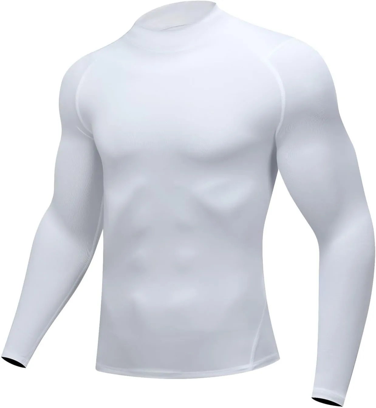 Men's UPF 50  Long Sleeve Rash Guard Compression Shirt Quick Dry Water Surf Swim Shirts Cold Gear Base Layer Ski Top