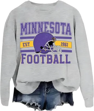 Minnesota Football Sweatshirt, Vikings Sweatshirt, Vikings Crewneck Sweatshirt, Minnesota Football Hoodie