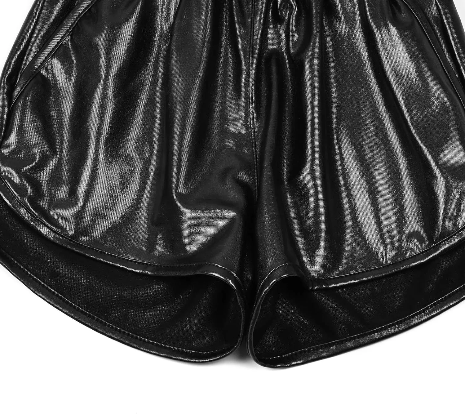 Mirawise Girls Metallic Shorts Shiny Hot Pants Sparkly Dance Outfits Short Pants