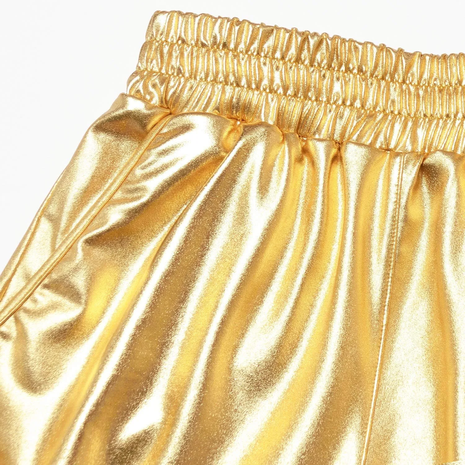 Mirawise Girls Metallic Shorts Shiny Hot Pants Sparkly Dance Outfits Short Pants