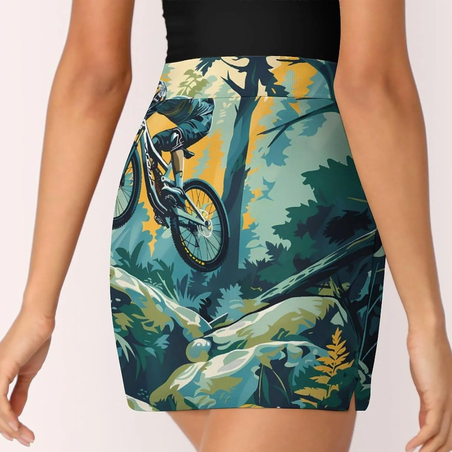 Mountain Bike Biker Women's Skort Athletic Skirt Golf Skorts A-line Skirts with Built-in Shorts Pockets
