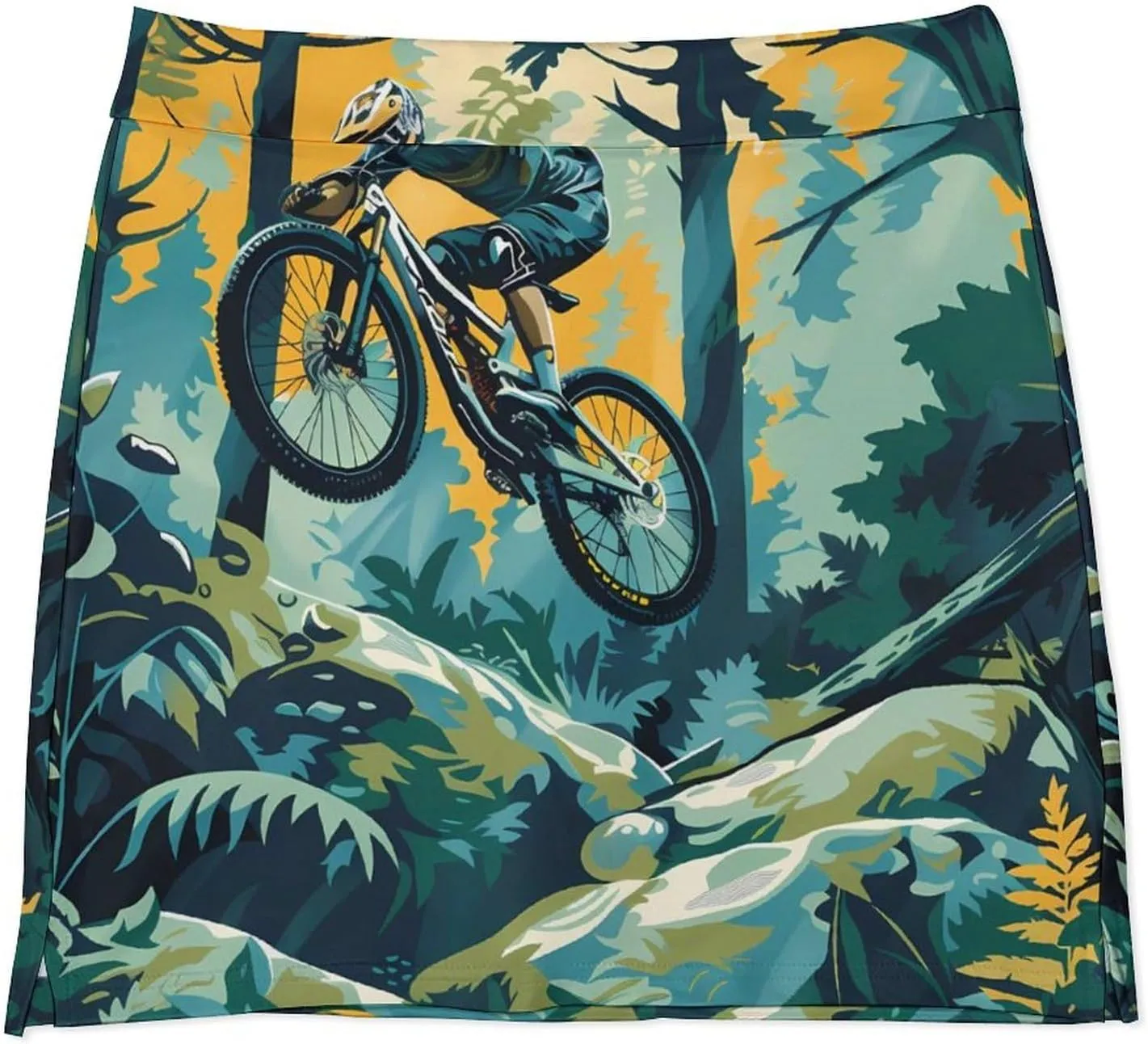 Mountain Bike Biker Women's Skort Athletic Skirt Golf Skorts A-line Skirts with Built-in Shorts Pockets