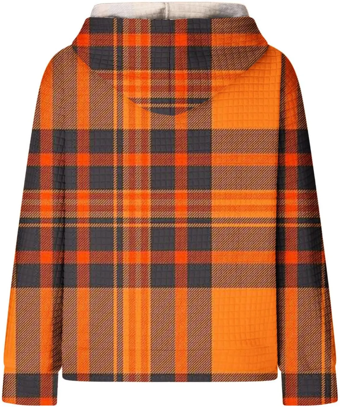 Mzkdieey Women's Fashion Long Sleeve Striped Color Block Waffle Knit Hoodie Oversized Crew Neck Loose Pullover Jumper Tops