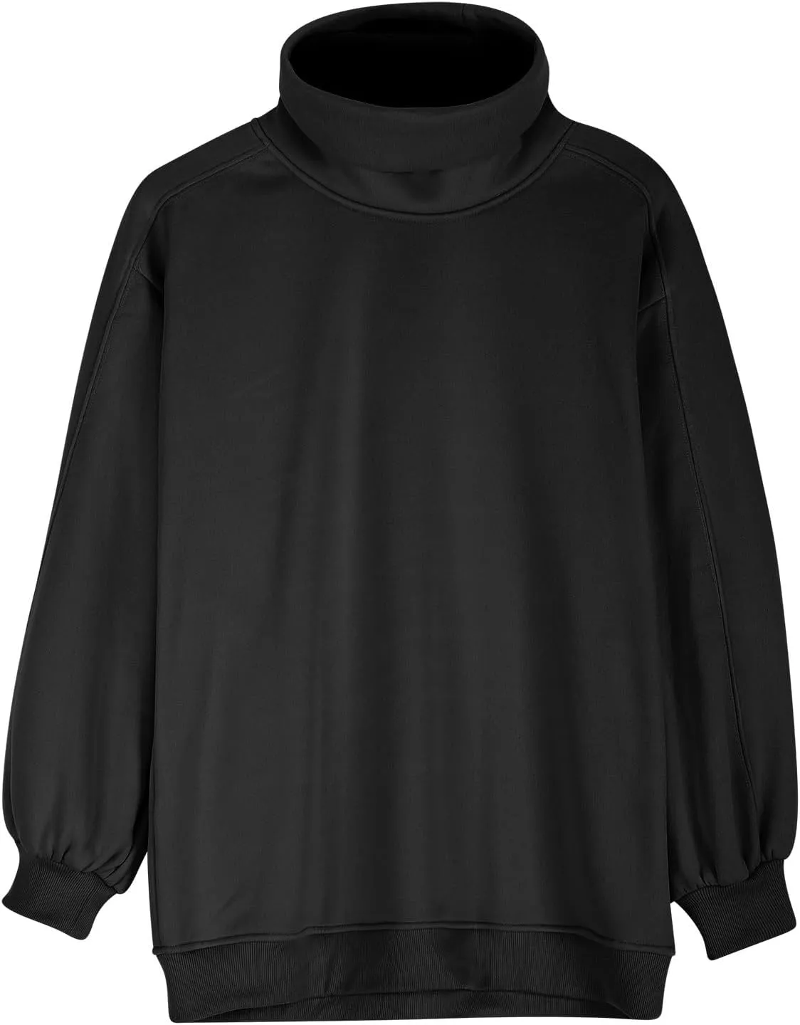 Mzkdieey Women's Oversized Turtleneck Sweatshirt Drop Shoulder Long Sleeve Lose Fit Hoodies Fall Trendy Pullover Tunic Top