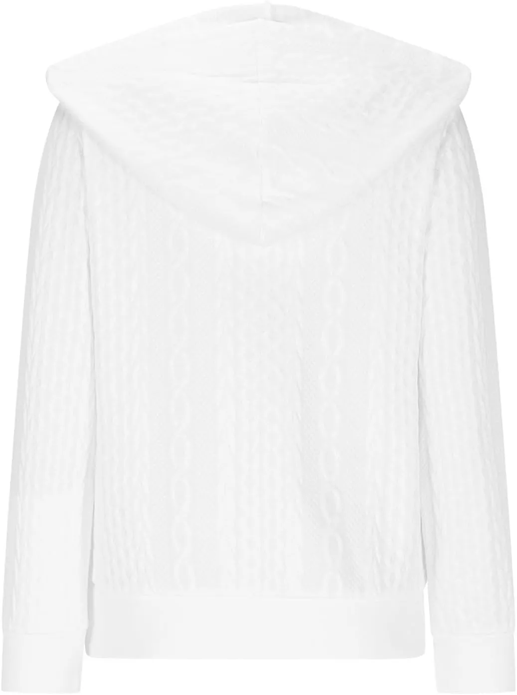 Mzkdieey Zip Up Cardigan Sweater for Women Cable Knit Hoodie Long Sleeve Jacket Oversized Outwear Drawstring Sweatshirts