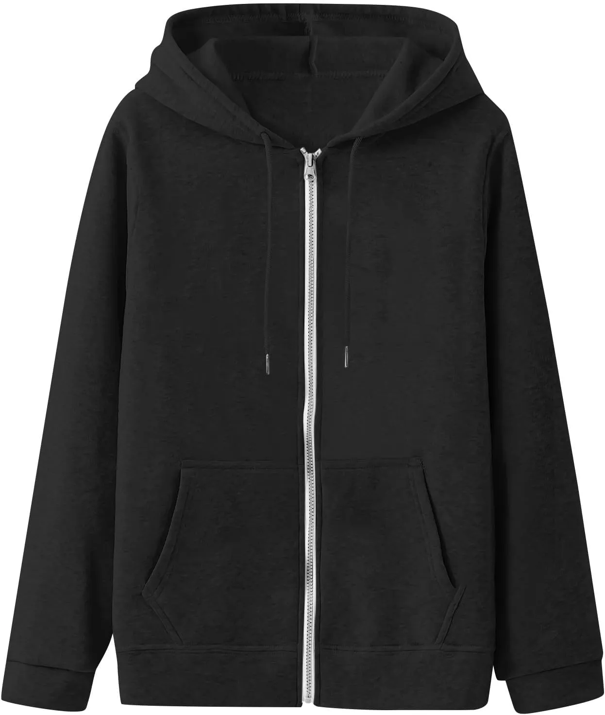 NBXNZWF Women's Zip Up Y2K Hoodies Casual Long Sleeve Oversized Sweatshirts 2025 Fall Winter Drawstring Jackets With Pockets