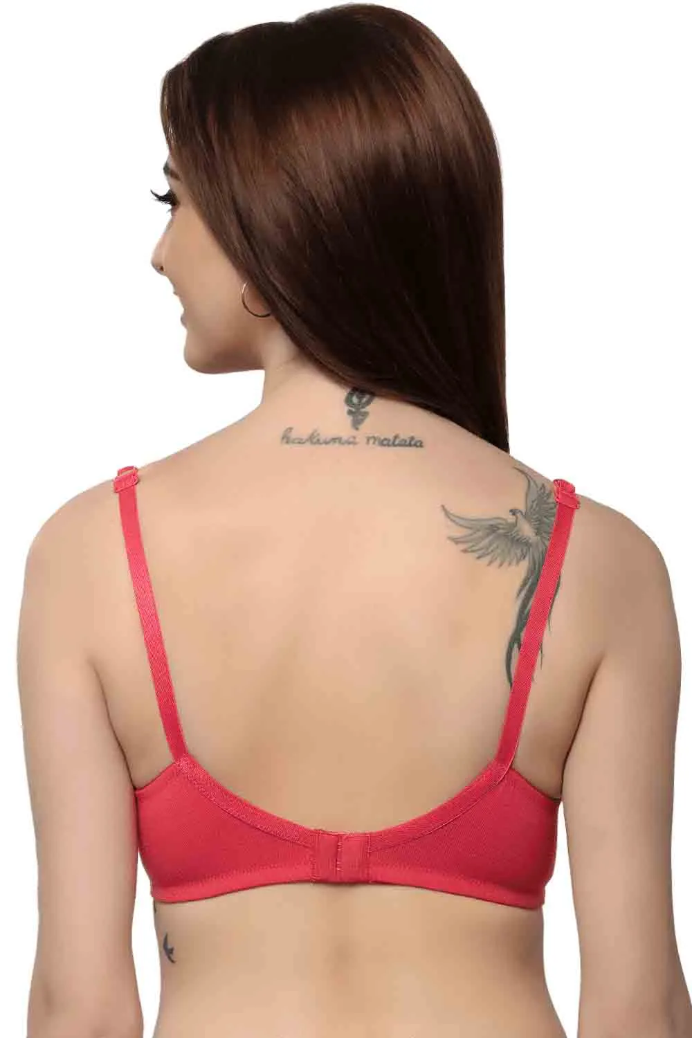 Organic Cotton  Antimicrobial  Seamless Side Support Bra (Pack of 2)-ISB057-Black_Bright Pink-