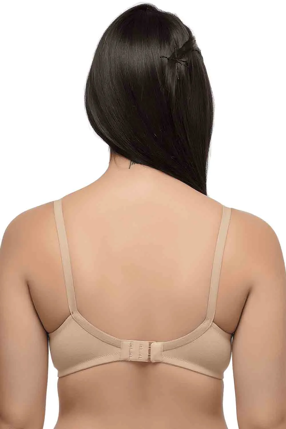 Organic Cotton  Antimicrobial  Seamless Side Support Bra (Pack of 2)-ISB057-Black_Skin-