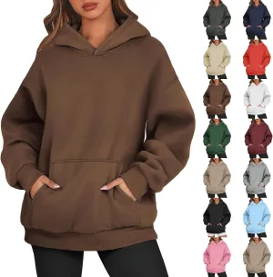 Oversized Hoodies for Women Loose Fit Comfort Colors Sweatshirts Fleece Long Sleeve Hooded Sweatshirts with Pockets