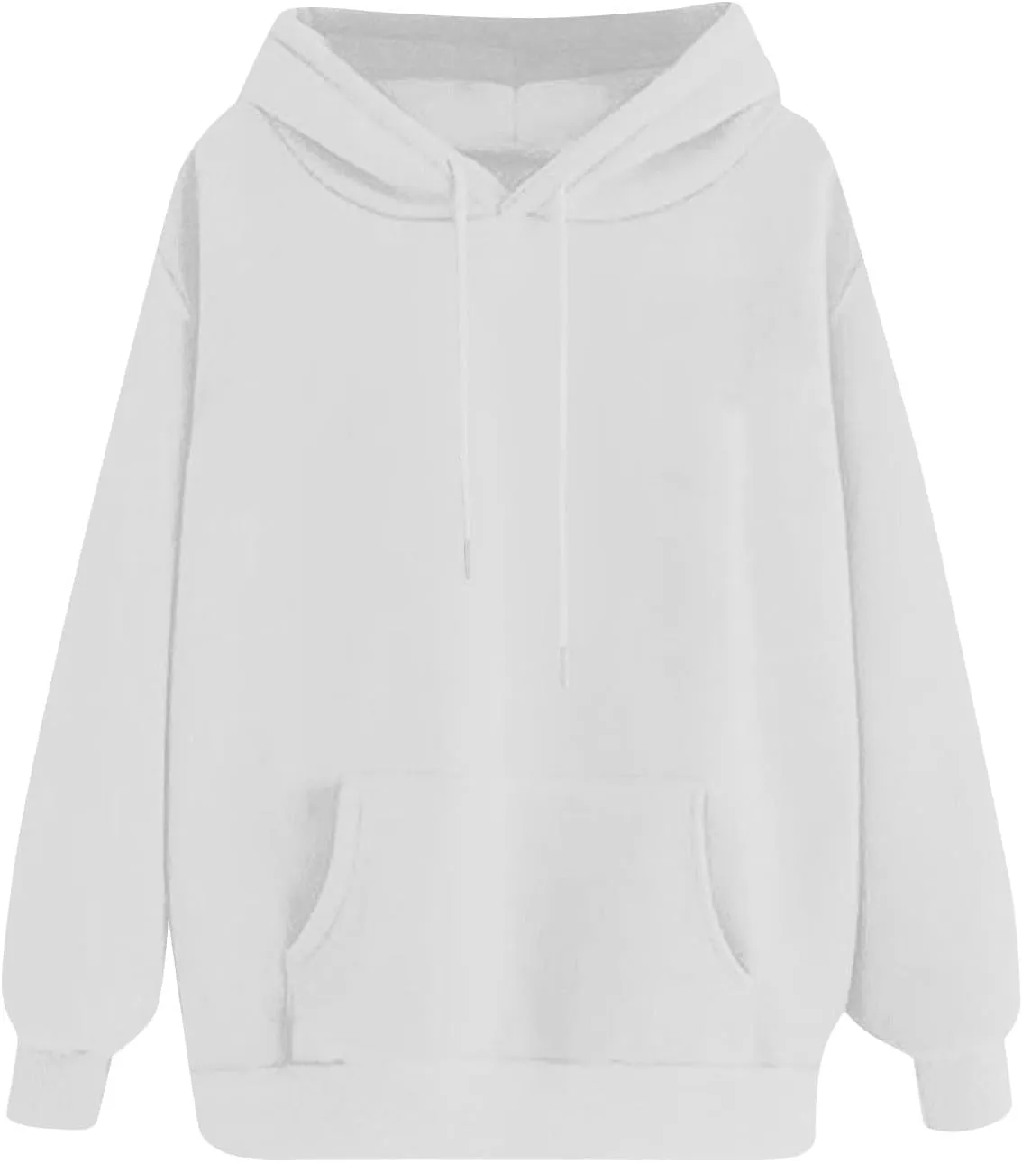Oversized Hoodies for Women Loose Long Sleeve Crew Neck Sweatshirts Hooded Classic Solid Pullover with Pockets