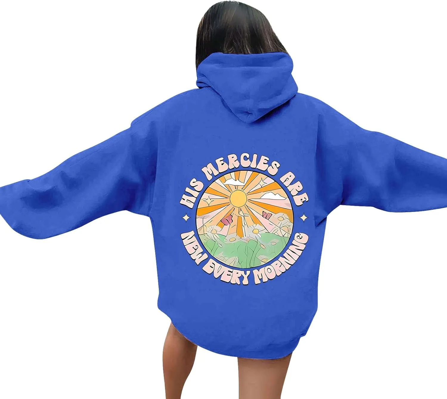 Oversized Hoodies for Women Plus Size Casual Graphic Sweatshirts Y2K Teen Girl Cute Pullover Top Trendy Fall Clothes