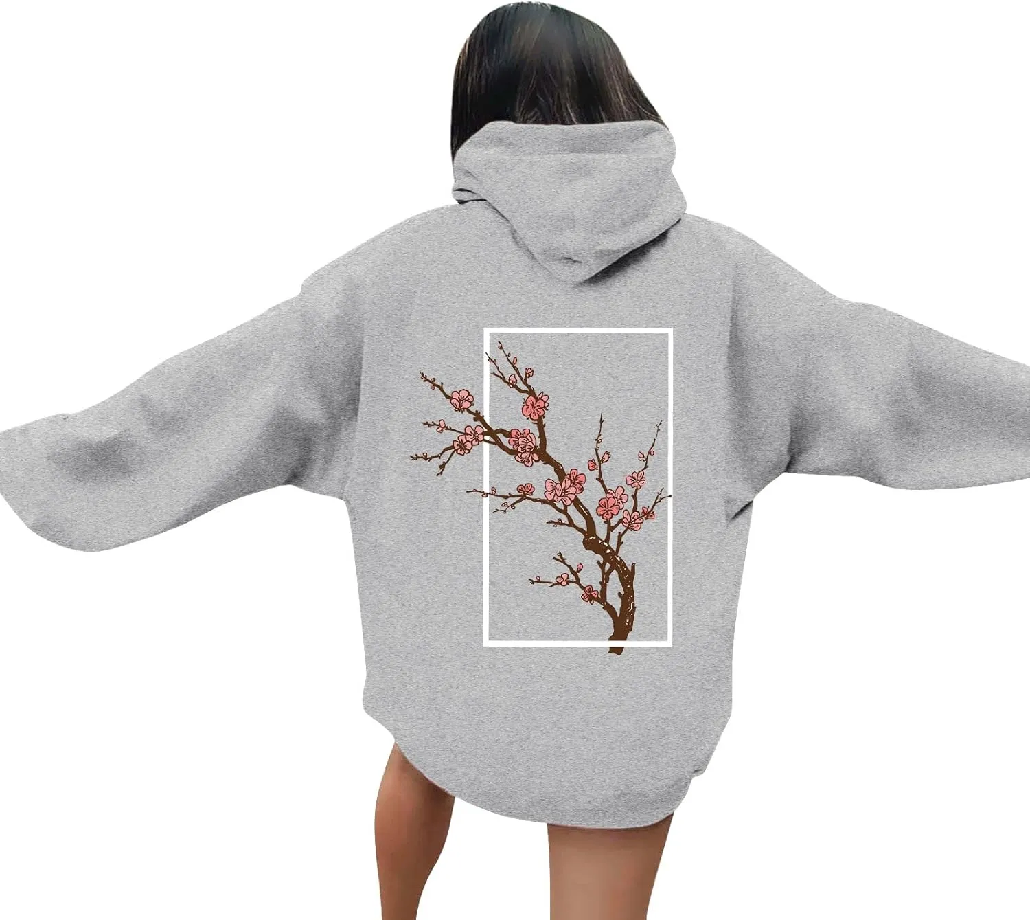 Oversized Hoodies for Women Plus Size Casual Graphic Sweatshirts Y2K Trendy Fall Pullover Top Teen Girls Cute Clothes