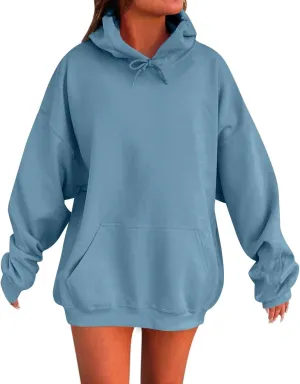 Oversized Hoodies For Women,2024 Fall Trendy Cotton Pullover Sweatshirt Long Sleeve Shirts Y2K Hoodies Basic Tops