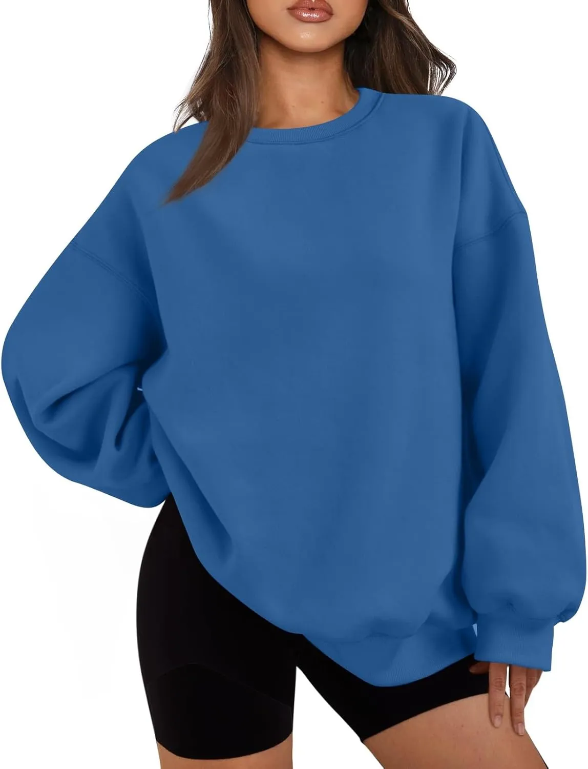 Oversized Sweatshirt for Women Comfy Long Sleeve Fleece Cute Crewneck Sweatshirts Pullover Trendy Preppy Y2K Hoodies