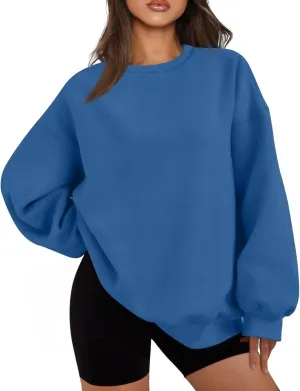 Oversized Sweatshirt for Women Comfy Long Sleeve Fleece Cute Crewneck Sweatshirts Pullover Trendy Preppy Y2K Hoodies
