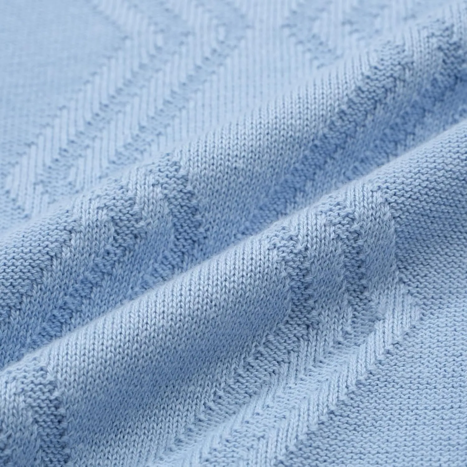 OXKNIT Mens Knitted Vintage Polo Shirt, 1960s Mod Style Retro Polo Textures Shirt with Double Line Neck