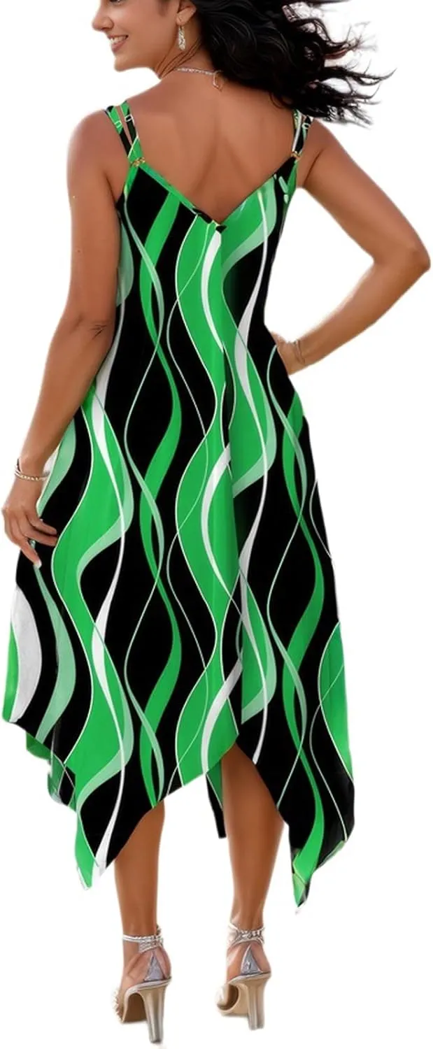 PaladMom Women's Casual Faux Wrap Maxi Dresses V Neck Short Sleeve Swing Flowy Ruffle Long Kimono Dress with Belt