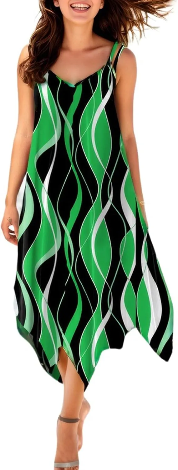 PaladMom Women's Casual Faux Wrap Maxi Dresses V Neck Short Sleeve Swing Flowy Ruffle Long Kimono Dress with Belt