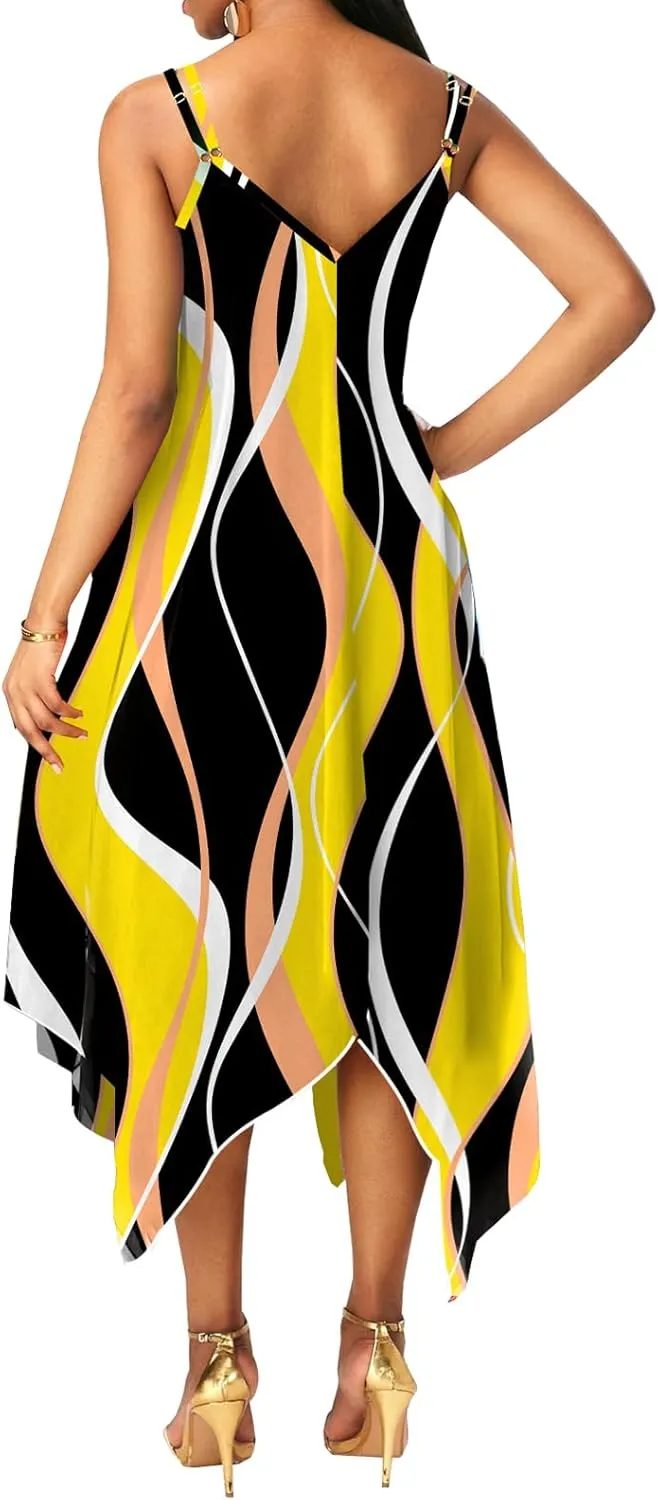 PaladMom Women's Casual Faux Wrap Maxi Dresses V Neck Short Sleeve Swing Flowy Ruffle Long Kimono Dress with Belt