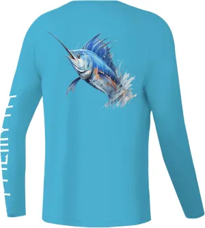Palmyth Boys Fishing Shirt Youth Long Sleeve T-Shirt UPF 50  Sun Protection