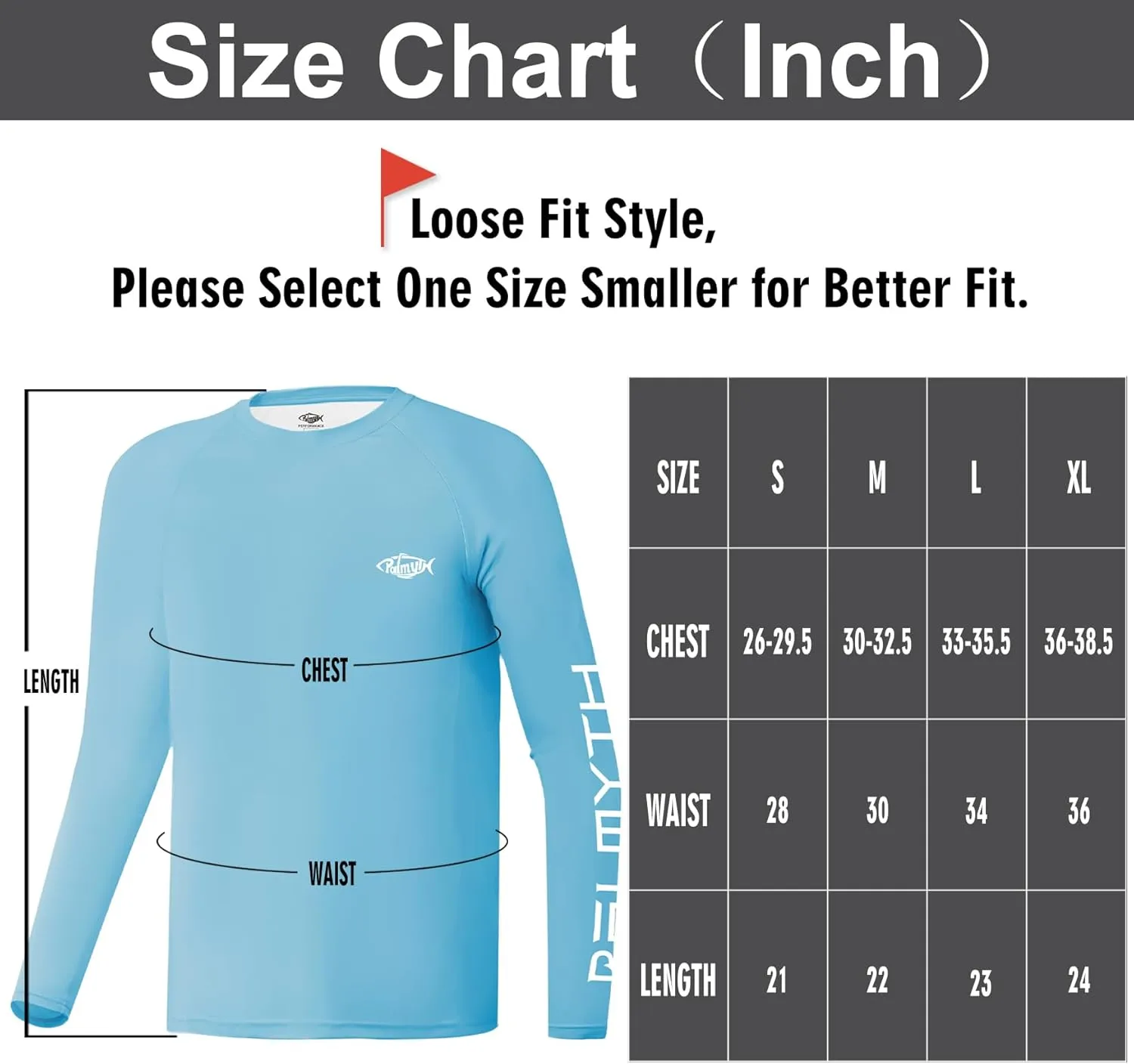 Palmyth Boys Fishing Shirt Youth Long Sleeve T-Shirt UPF 50  Sun Protection