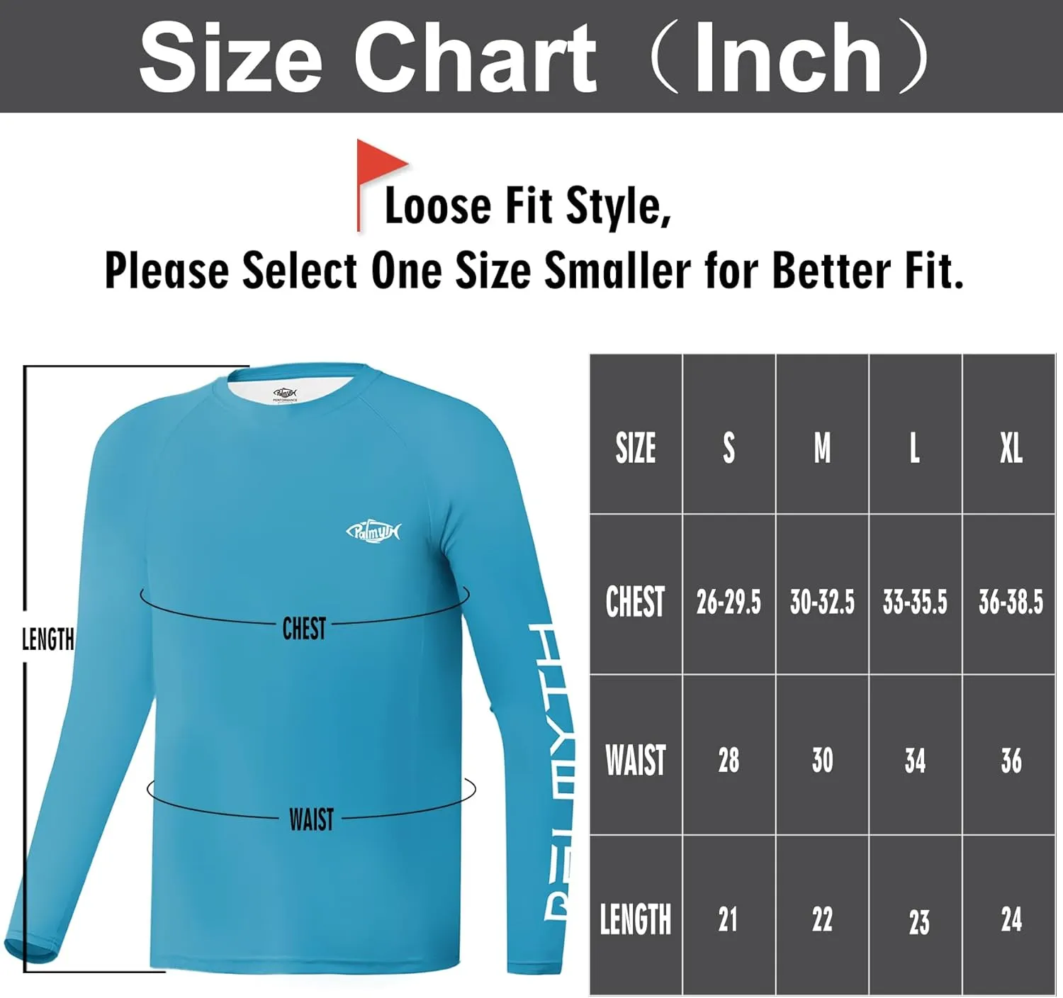 Palmyth Boys Fishing Shirt Youth Long Sleeve T-Shirt UPF 50  Sun Protection