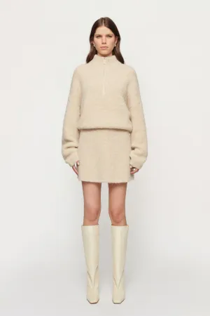 Penn Boucle Mini Skirt Alabaster