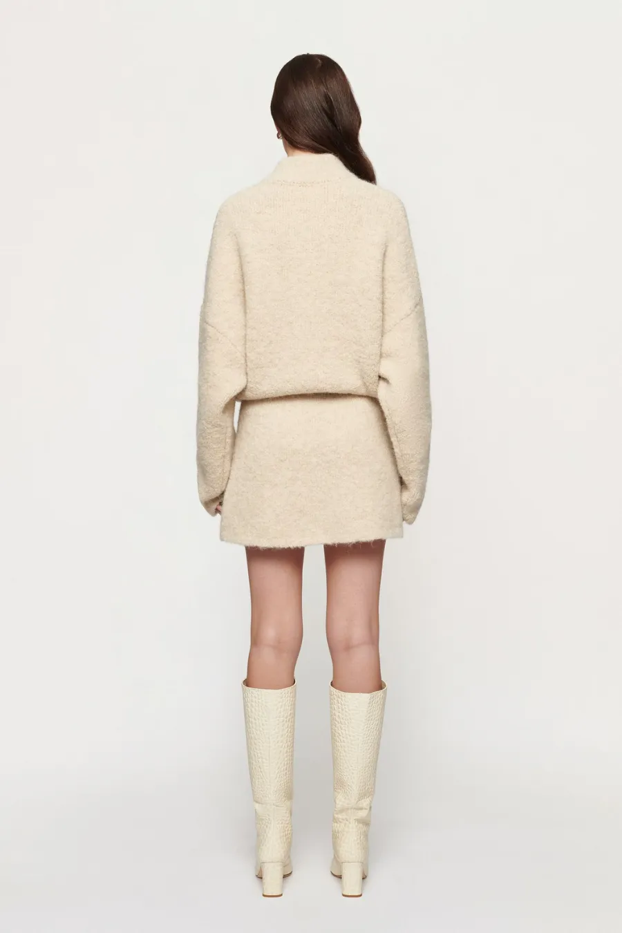 Penn Boucle Mini Skirt Alabaster
