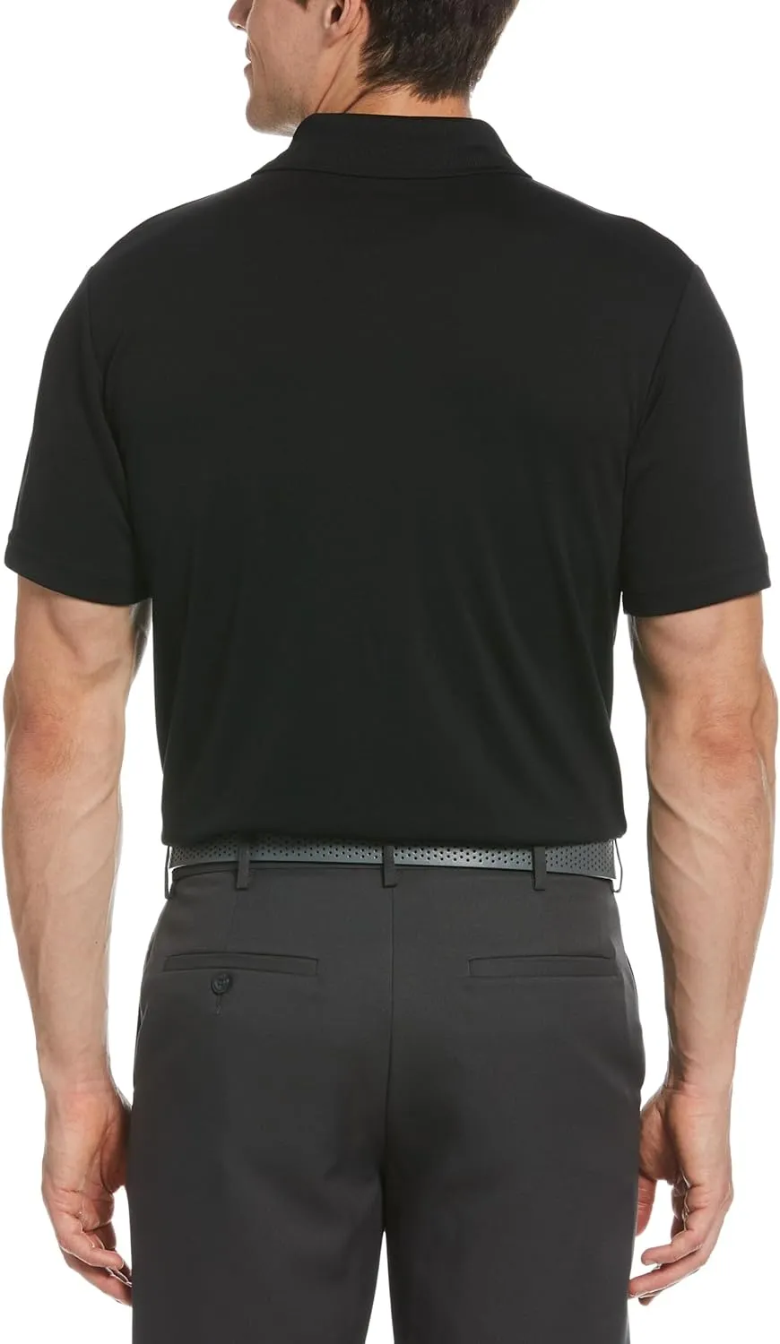 PGA TOUR Men's Airflux Solid Mesh Short Sleeve Golf Polo Shirt (Sizes S-4x)