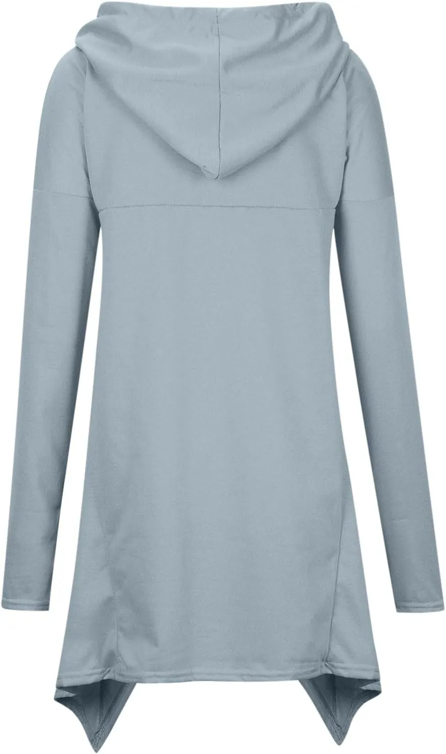 Plus Size Hoodies for Women Long Sleeve Turtleneck Tunic Goth Cloak Sweatshirt Irregular Hem Hoodie Pullover