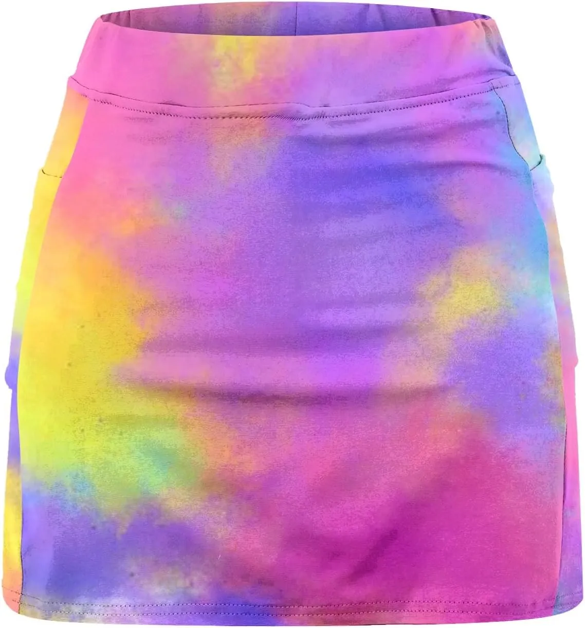 Plus Size Skorts for Curvy Women Summer Tummy Control Athletic Short High Waist Loose Casual Outfits with Pockets