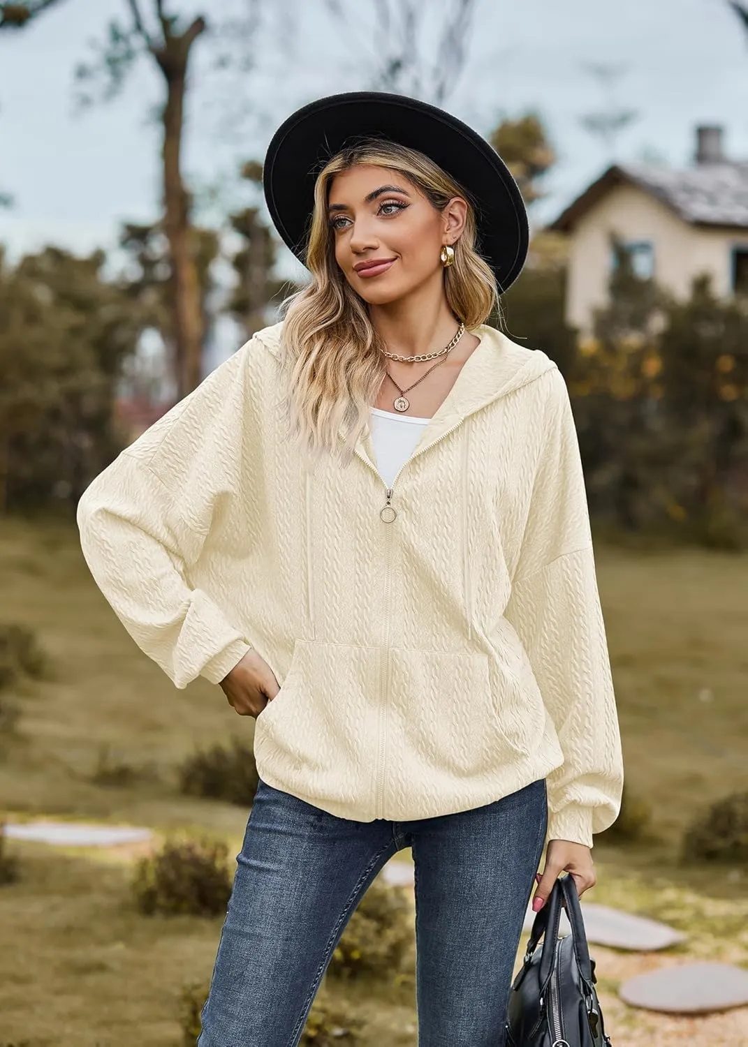 Plustrong Womens Zip Up Hoodies Long Sleeve Casual Oversized Sweatshirts Jackets with Pockets