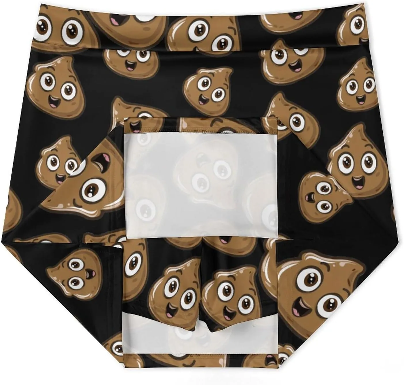 Poop Shit Women's Skort Athletic Skirt Golf Skorts A-line Skirts with Built-in Shorts Pockets