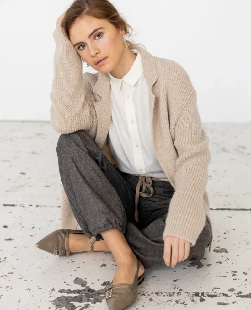 Project AJ117 Smith Sand Blazer Cardigan - UK12