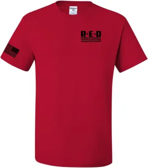 RED Friday US Military Shirt Remember Everyone Deployed Flag American Pride Men's T-Shirt